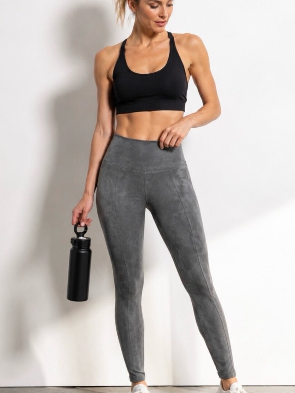 White House Black Market blackened pearl leggings